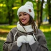 Czapka MERINO Euforia "Beżowy ecru"