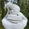 Męska czapka MERINO Euforia "Wybielony szary"