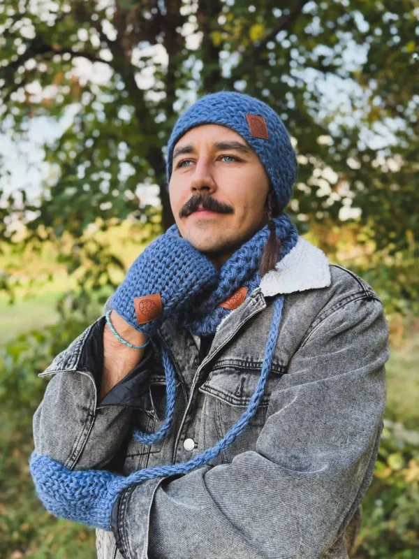 Męska czapka MERINO Explorer "Ciemny niebieski"