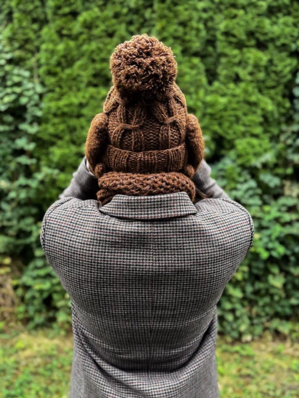 Męska czapka MERINO Euforia "Brąz"