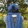 Męska czapka MERINO Smile "Ciemny niebieski" + podszewka JEDWAB