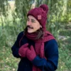Męska czapka MERINO Euforia "Bordo"