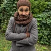 Męska czapka MERINO Neverland "Brąz" + podszewka JEDWAB