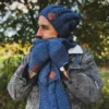 Męska czapka MERINO Smile "Ciemny niebieski" + podszewka JEDWAB