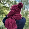 Męska czapka MERINO Euforia "Bordo"
