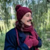 Męska czapka MERINO Euforia "Bordo"