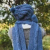 Męska czapka MERINO Smile "Ciemny niebieski" + podszewka JEDWAB