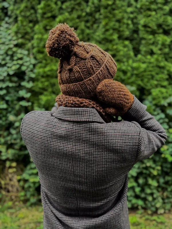 Męska czapka MERINO Euforia "Brąz"