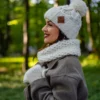 Mały komin MERINO "Beżowy ecru"