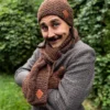 Męska czapka MERINO Explorer "Brąz"