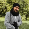 Męskie rękawiczki MERINO "Czarne"