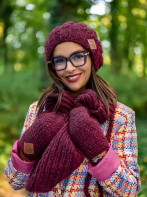 Komin MERINO "Bordo"