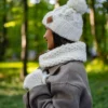 Mały komin MERINO "Beżowy ecru"