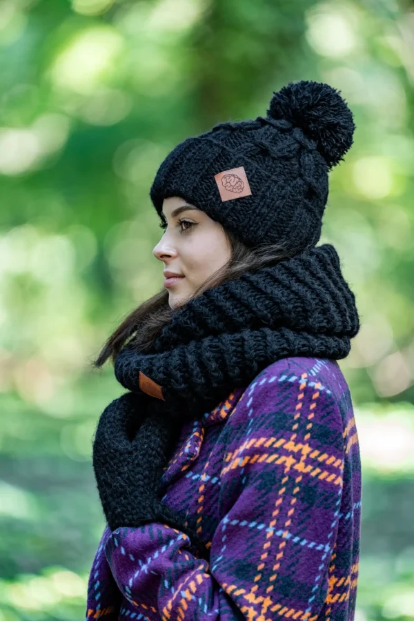 Czapka MERINO Euforia "Czarny"