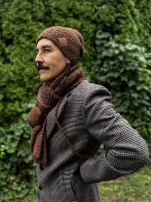 Męska czapka MERINO Explorer "Brąz"