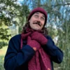Męskie rękawiczki MERINO "Bordo"