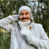 Męska czapka MERINO Explorer "Wybielony szary"