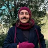 Męska czapka MERINO Smile "Bordo" + podszewka JEDWAB