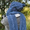 Męska czapka MERINO Smile "Ciemny niebieski" + podszewka JEDWAB