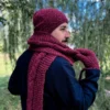Męska czapka MERINO Explorer "Bordo"