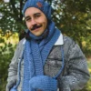 Męska czapka MERINO Smile "Ciemny niebieski" + podszewka JEDWAB