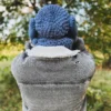 Męska czapka MERINO Neverland "Ciemny niebieski" + podszewka JEDWAB