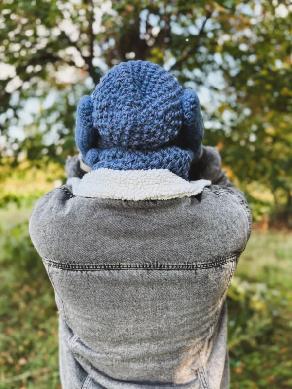 Męska czapka MERINO Neverland "Ciemny niebieski" + podszewka JEDWAB