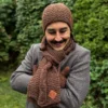Męska czapka MERINO Explorer "Brąz"
