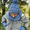 Męska czapka MERINO Euforia "Ciemny niebieski"