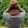 Męska czapka MERINO Explorer "Brąz"