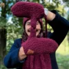 Męskie rękawiczki MERINO "Bordo"
