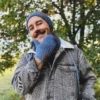 Męskie rękawiczki MERINO "Ciemny niebieski"