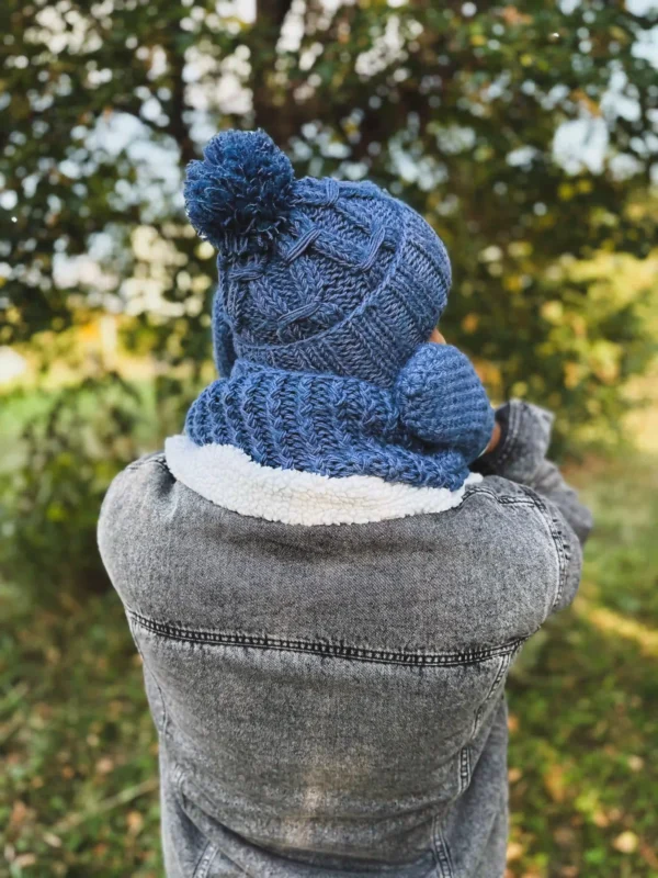 Męska czapka MERINO Euforia "Ciemny niebieski"