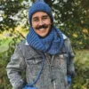 Męska czapka MERINO Euforia "Ciemny niebieski"