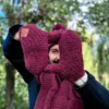 Męskie rękawiczki MERINO "Bordo"
