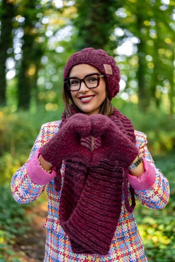 Rękawiczki MERINO "Bordo"