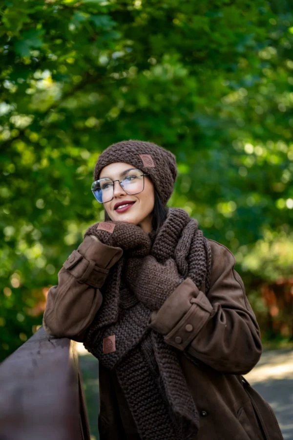 Czapka MERINO Explorer "Brązowy"