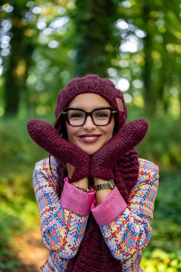 Rękawiczki MERINO "Bordo"