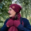 Męski szal MERINO "Bordo szalik"