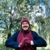Męski szal MERINO "Bordo szalik"
