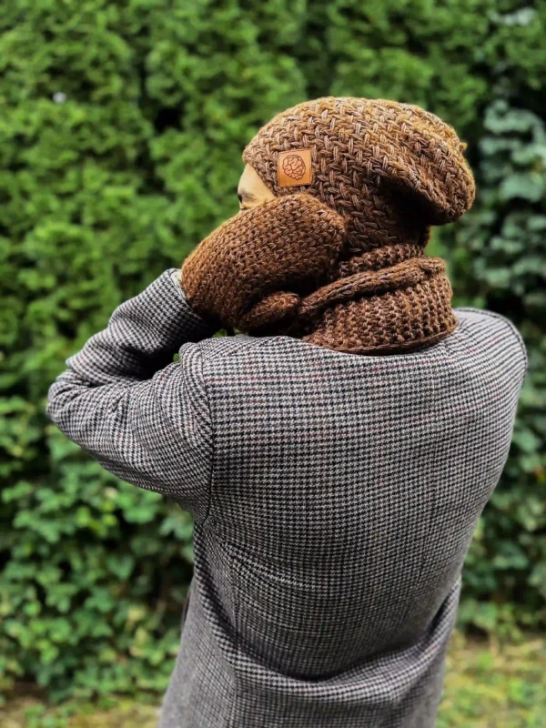 Męska czapka MERINO Explorer "Brąz"