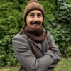 Męska czapka MERINO Euforia "Brąz"