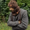 Męska czapka MERINO Euforia "Brąz"