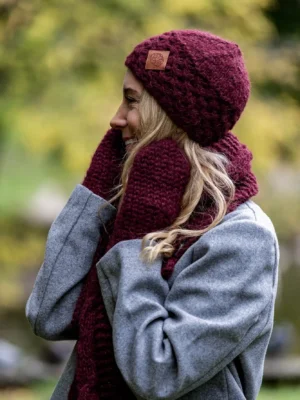 Czapka MERINO Hope "Bordo" + podszewka JEDWAB Czapka MERINO Hope "Bordo" + podszewka JEDWAB