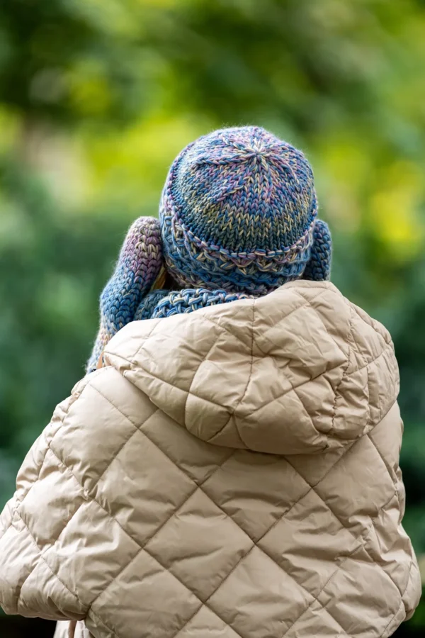 Czapka MERINO Hope "Pastele" + podszewka BAWEŁNA
