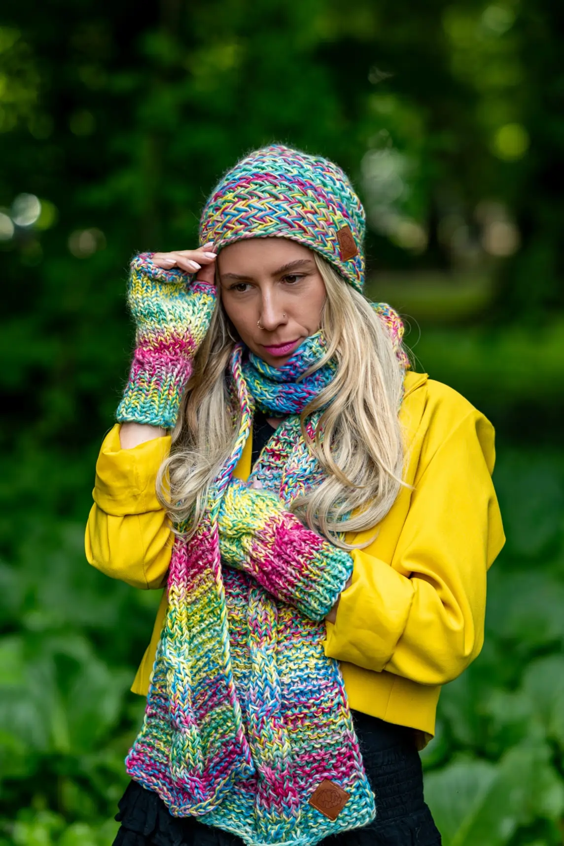 Czapka MERINO 100% Explorer "Cukierki" 76 czapka dla pań merino
