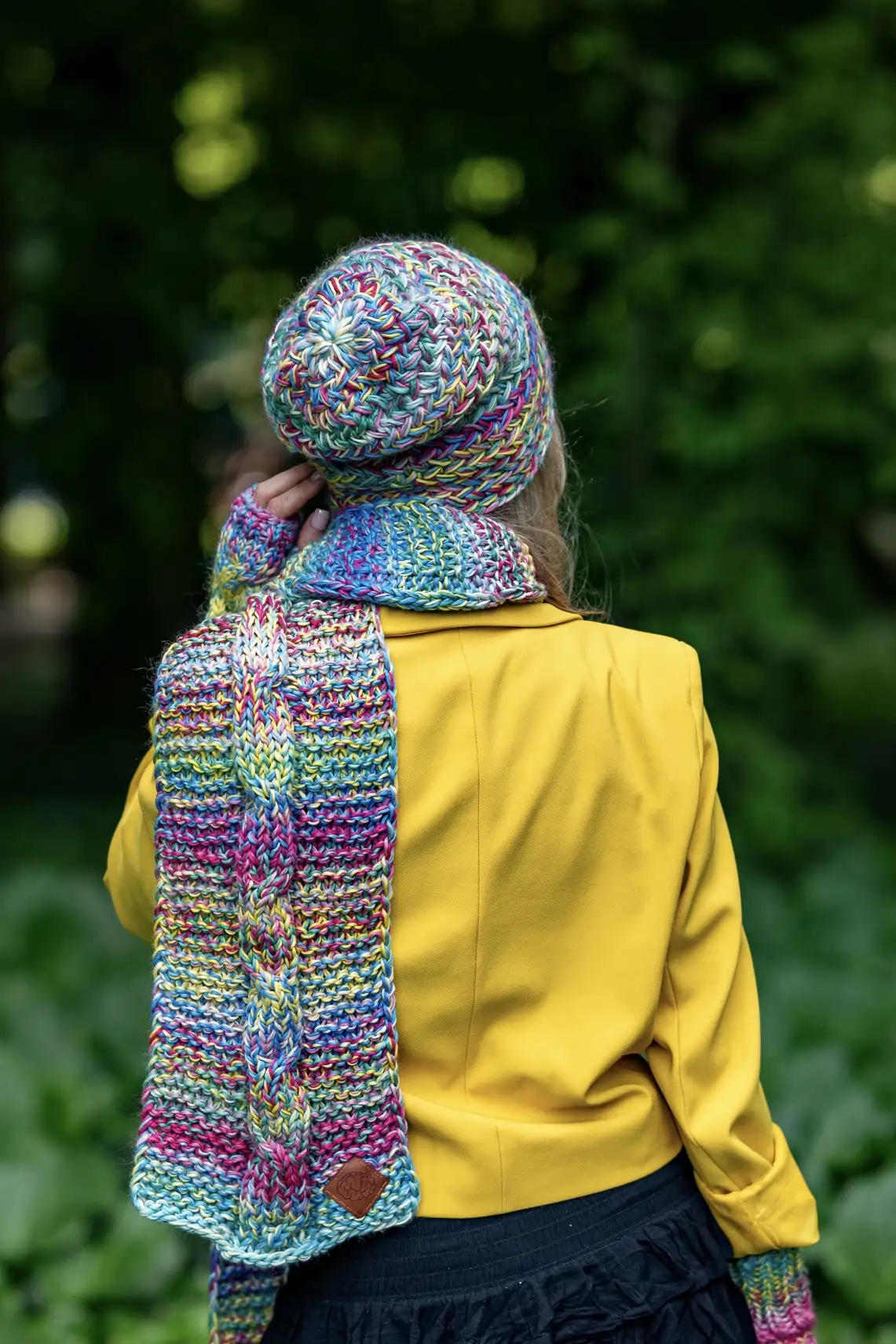 Czapka MERINO 100% Explorer "Cukierki" 77 czapka i szal merino