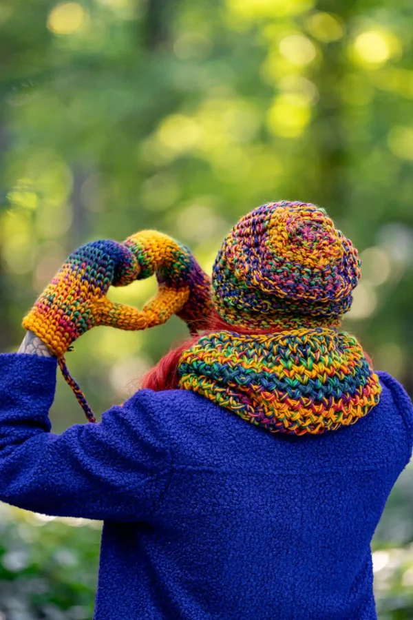 Czapka MERINO Neverland "Kolory" + podszewka BAWEŁNA