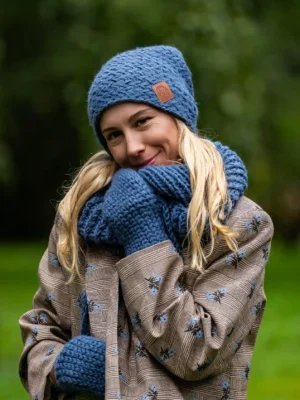 Komin MERINO "Ciemny niebieski"