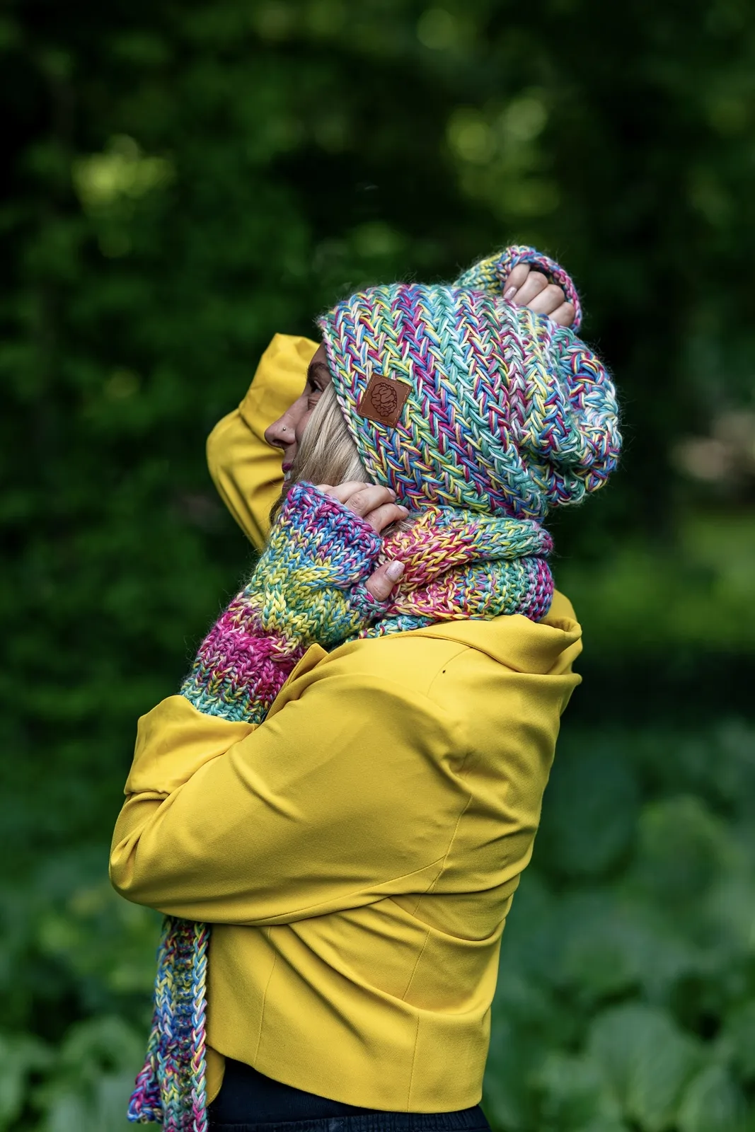 Czapka MERINO 100% Explorer "Cukierki" 80 czapka smerfetka merino